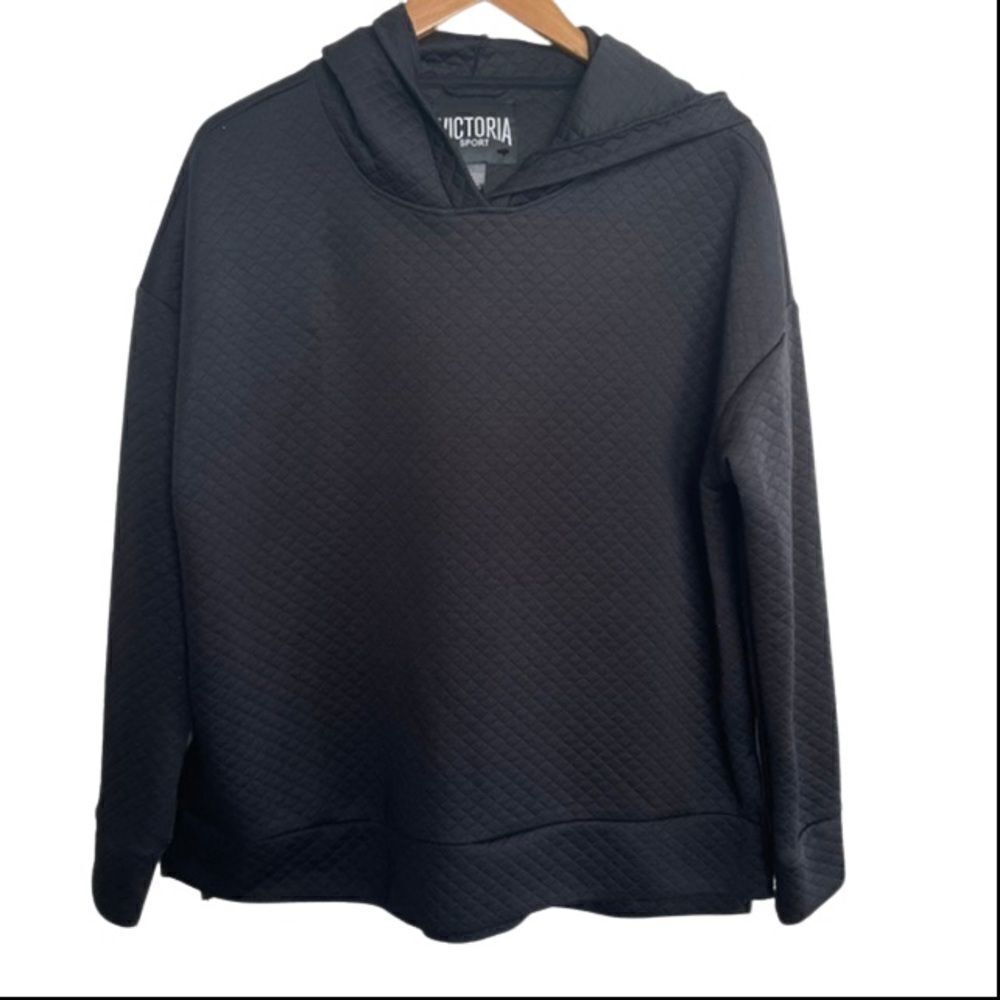 Victoria's Secret Sport Quilted Pullover - Black - Size M - New without tags